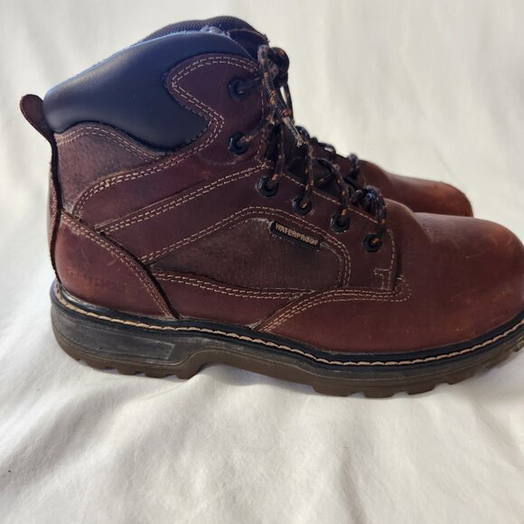 Craftsman Kryptor Men's 11 Wide Brown Steel Toe Waterproof Non Slip Work Boot - Picture 8 of 14